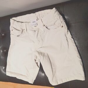 Zara Girls' White Denim Shorts – Size 8 (128 cm)